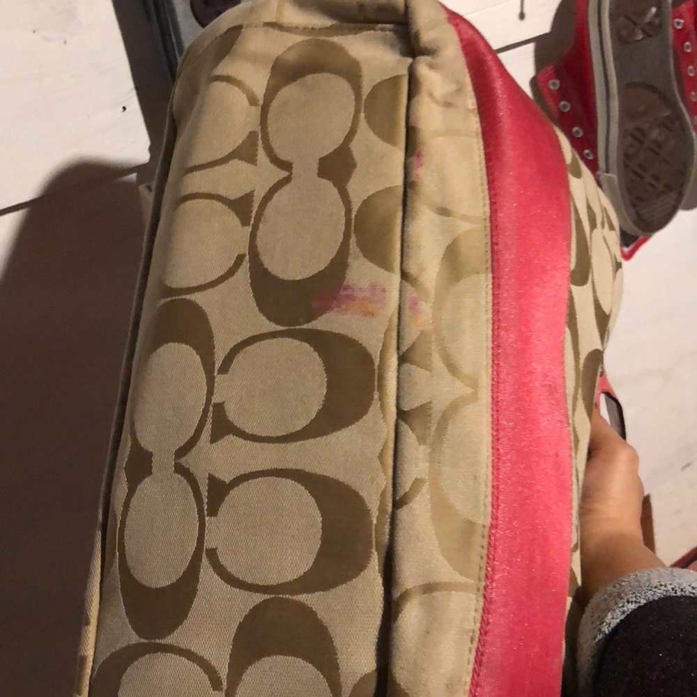 Coach pink tan baby diaper bag - Picture 5 of 6